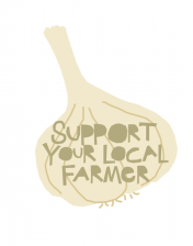Support Local Farmer Garlic Bumper Sticker